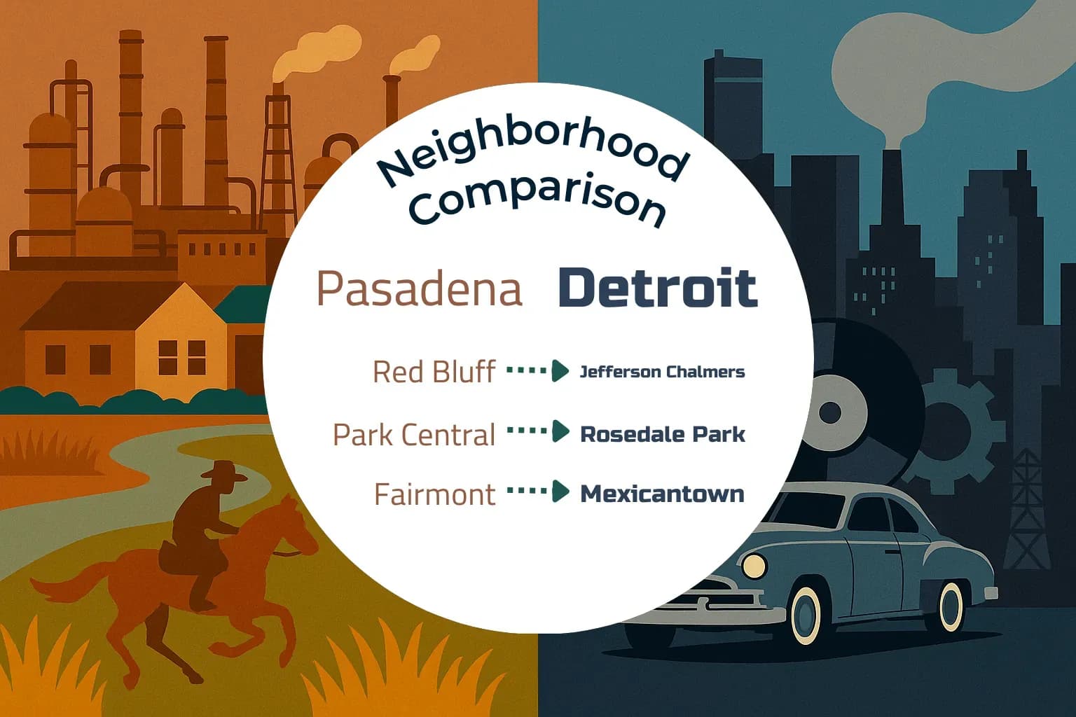 Pasadena vs Detroit Neighborhood Comparison
