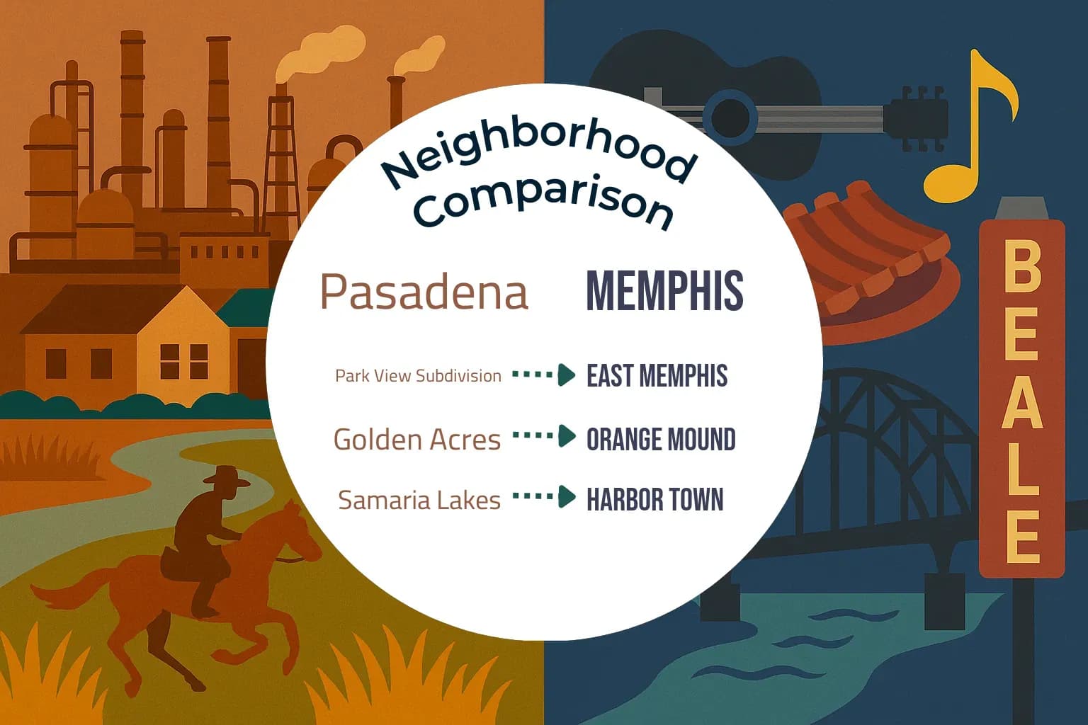 Pasadena vs Memphis Neighborhood Comparison