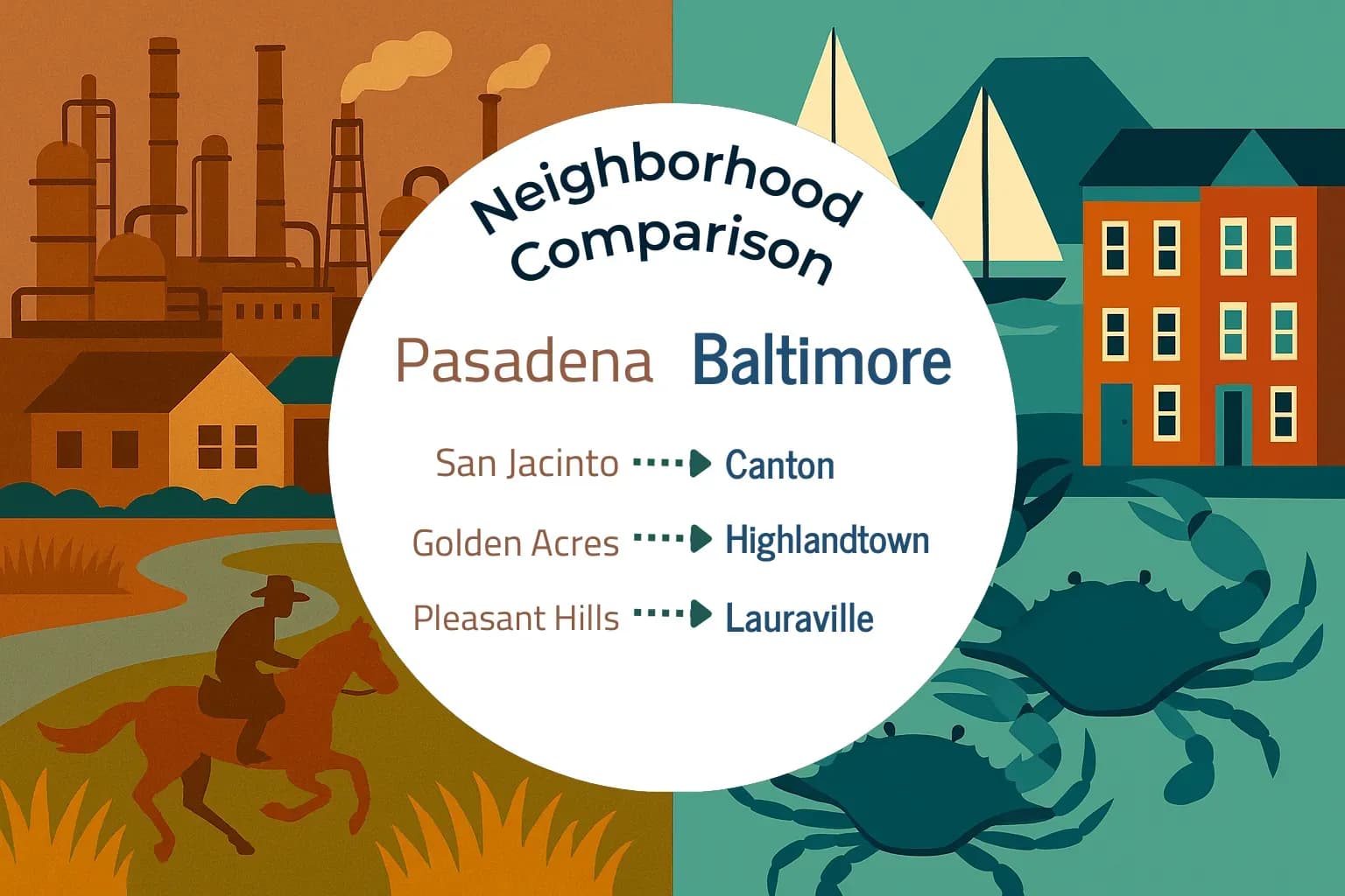 Pasadena vs Baltimore Neighborhood Comparison