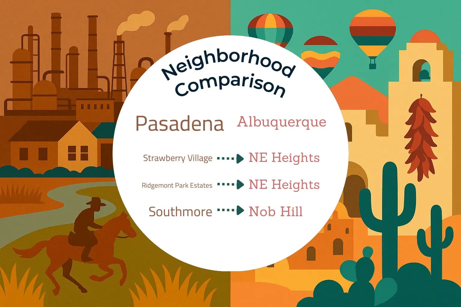 Pasadena vs Albuquerque Neighborhood Comparison