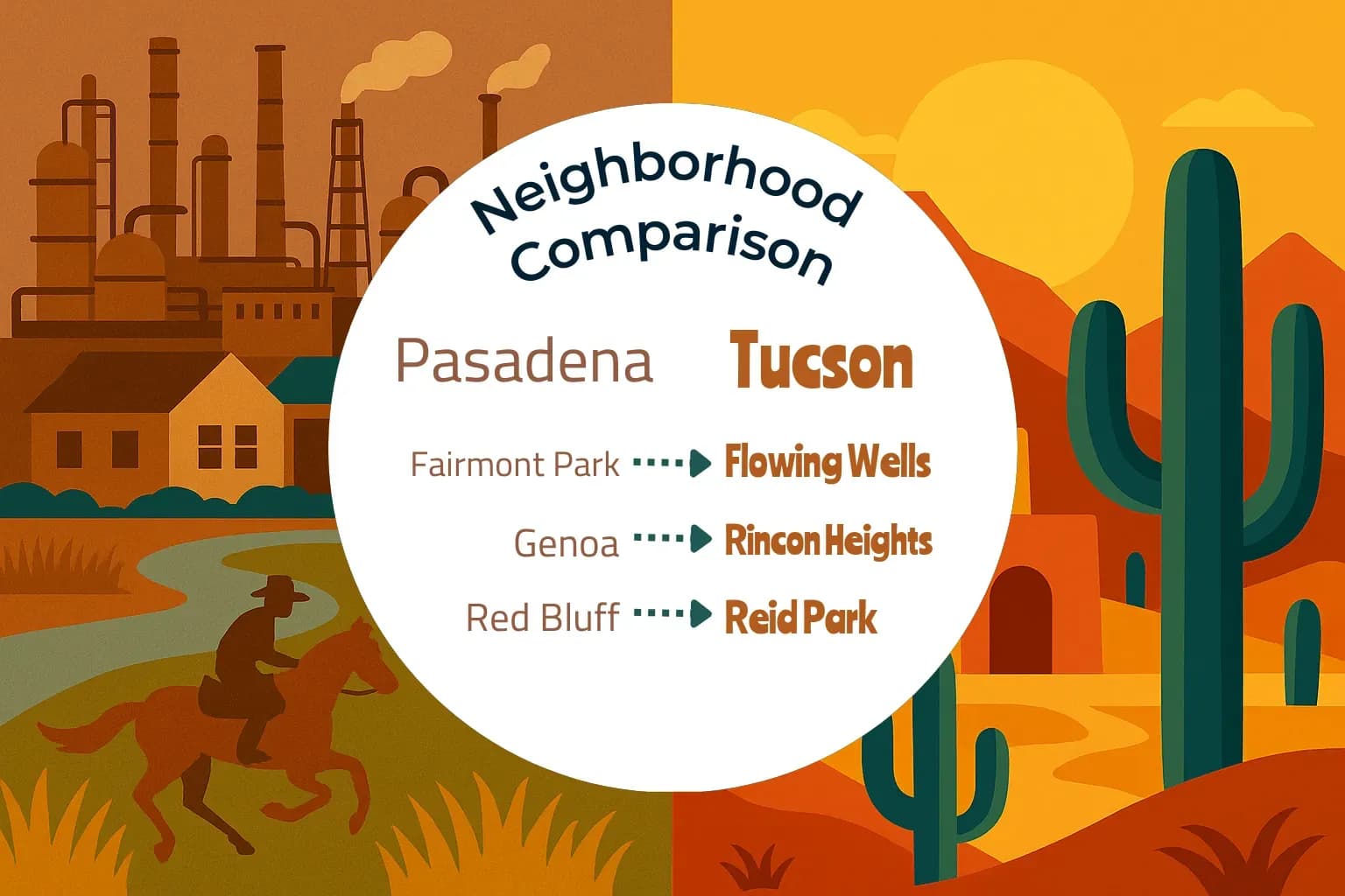 Pasadena vs Tucson Neighborhood Comparison