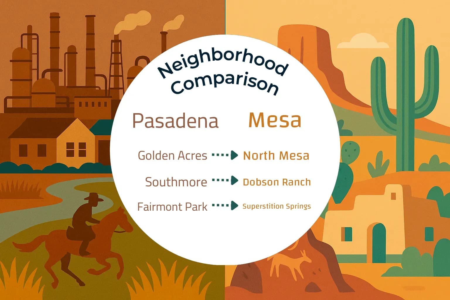 Pasadena vs Mesa Neighborhood Comparison