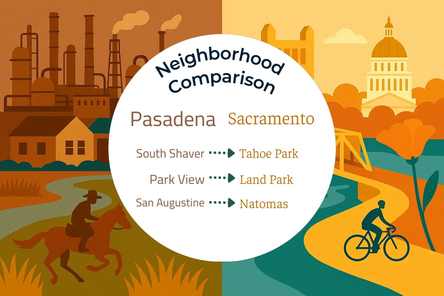 Pasadena vs Sacramento Neighborhood Comparison