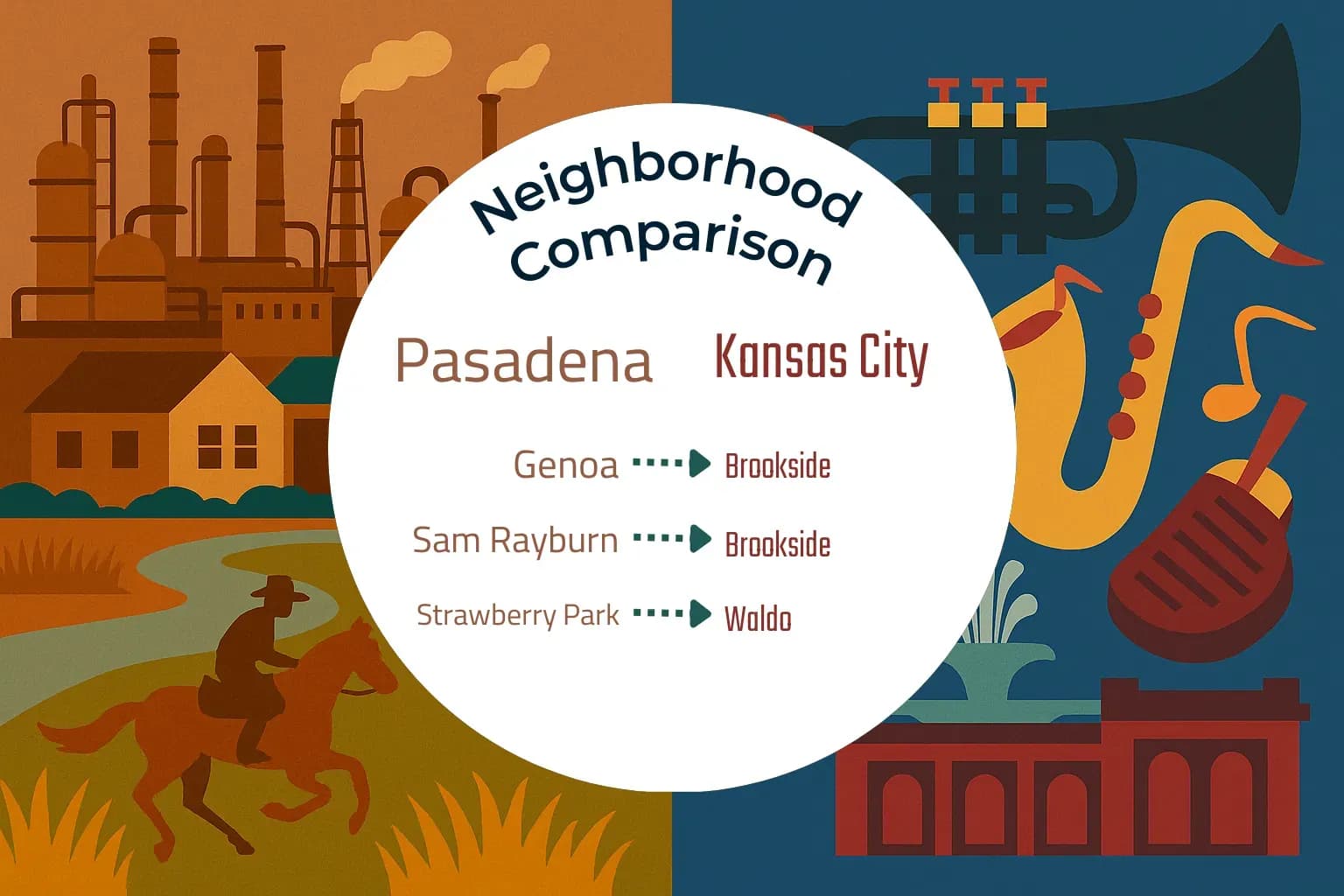 Pasadena vs Kansas City Neighborhood Comparison