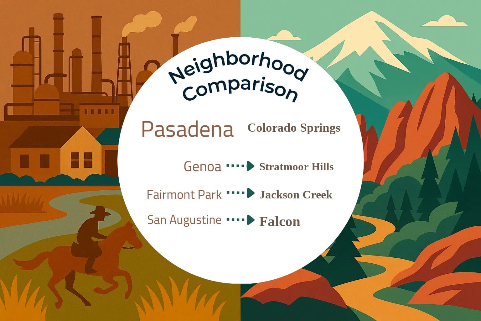 Pasadena vs Colorado Springs Neighborhood Comparison
