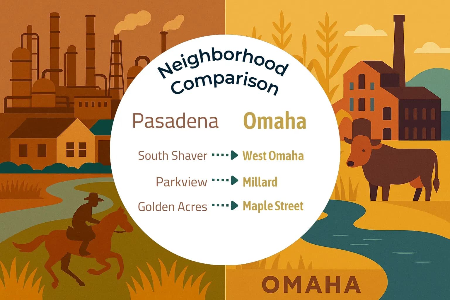 Pasadena vs Omaha Neighborhood Comparison