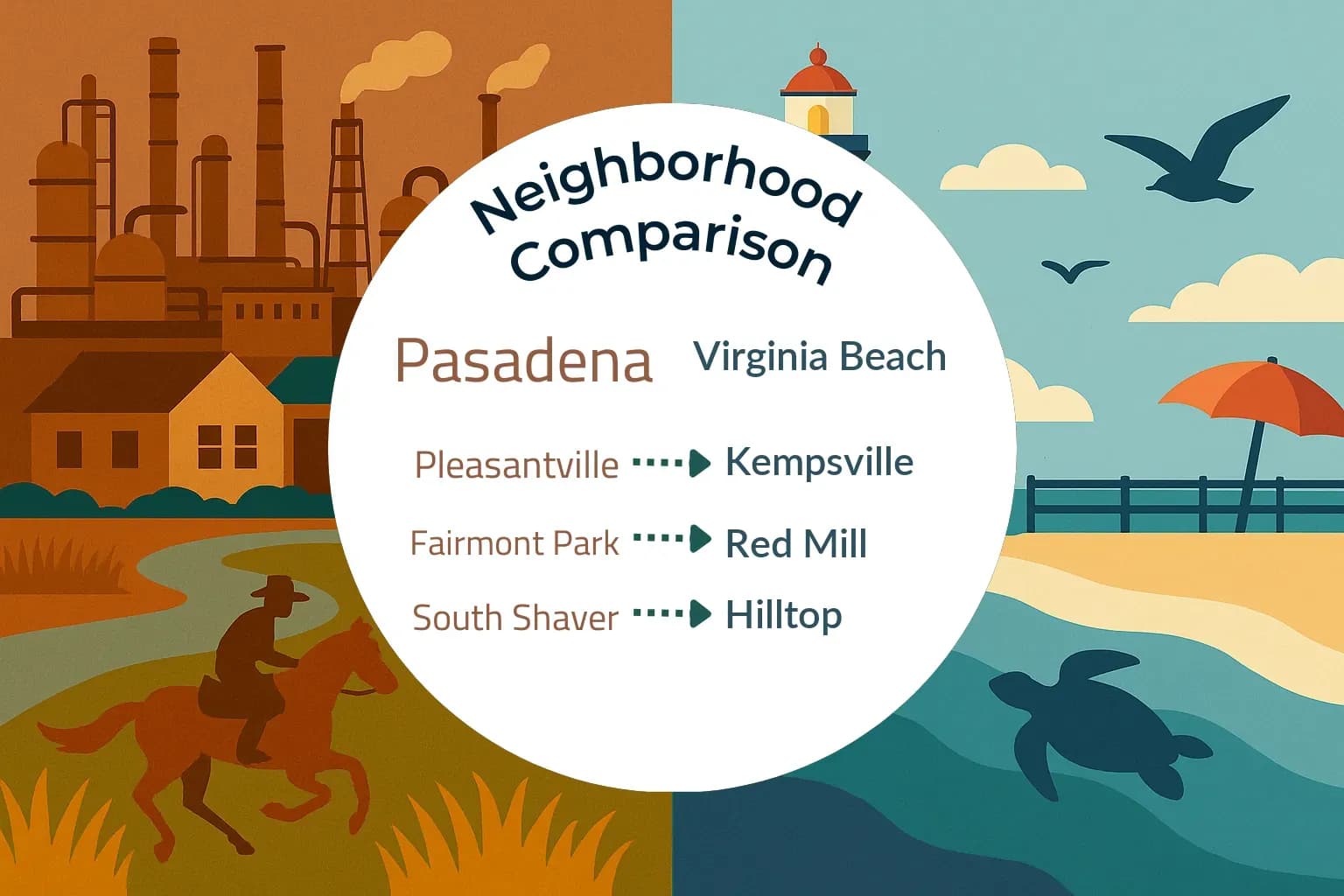 Pasadena vs Virginia Beach Neighborhood Comparison