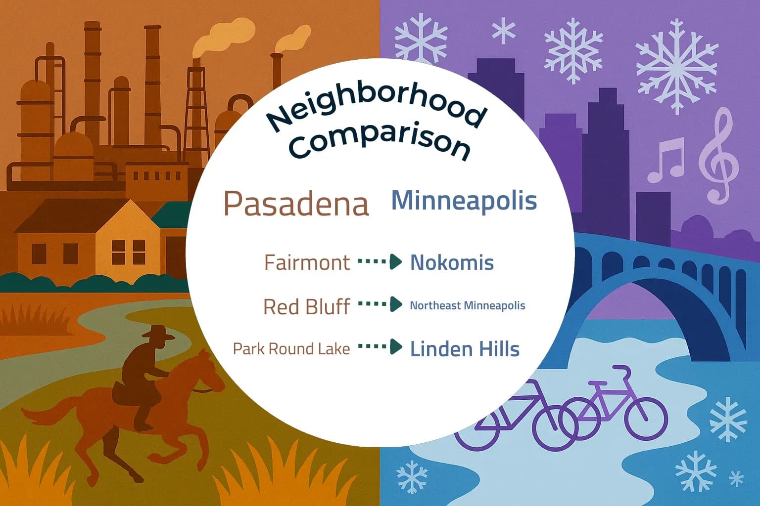 Pasadena vs Minneapolis Neighborhood Comparison