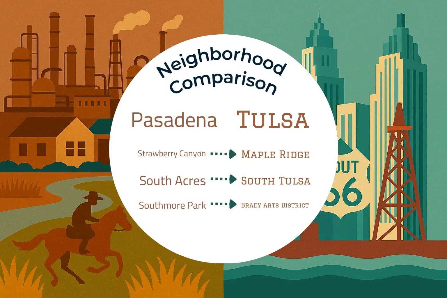 Pasadena vs Tulsa Neighborhood Comparison