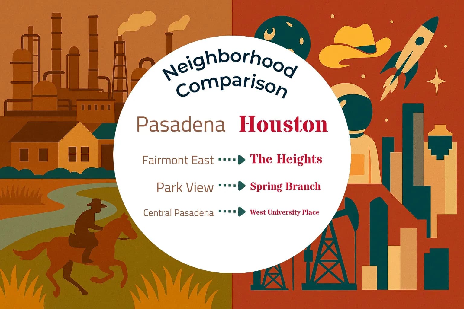 Pasadena vs Houston Neighborhood Comparison