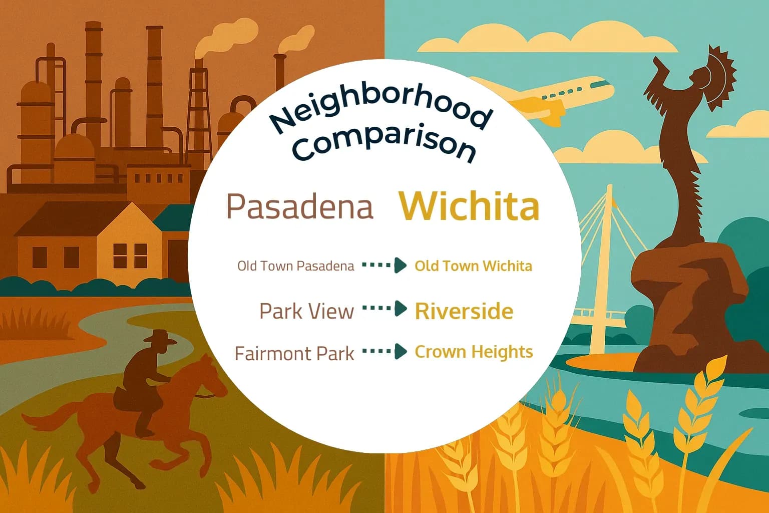 Pasadena vs Wichita Neighborhood Comparison