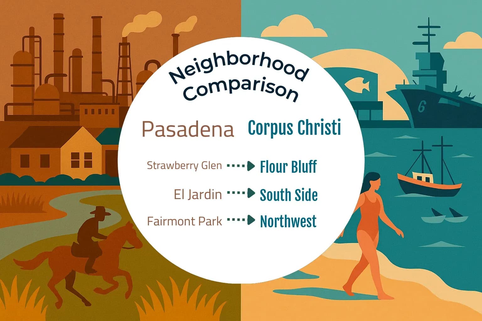 Pasadena vs Corpus Christi Neighborhood Comparison