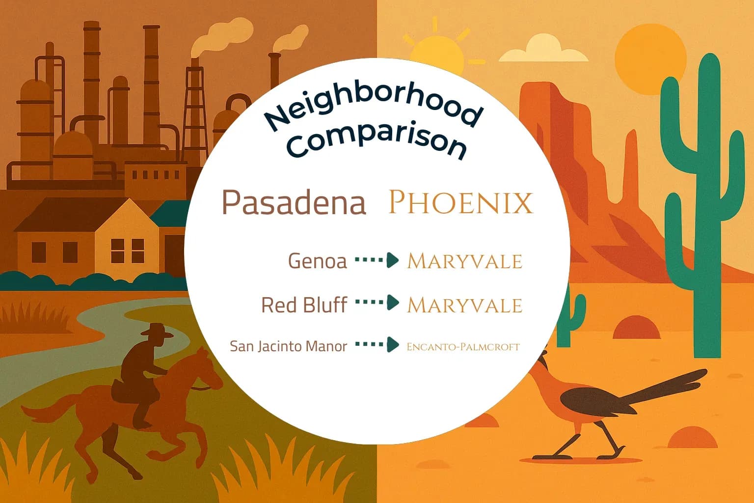 Pasadena vs Phoenix Neighborhood Comparison
