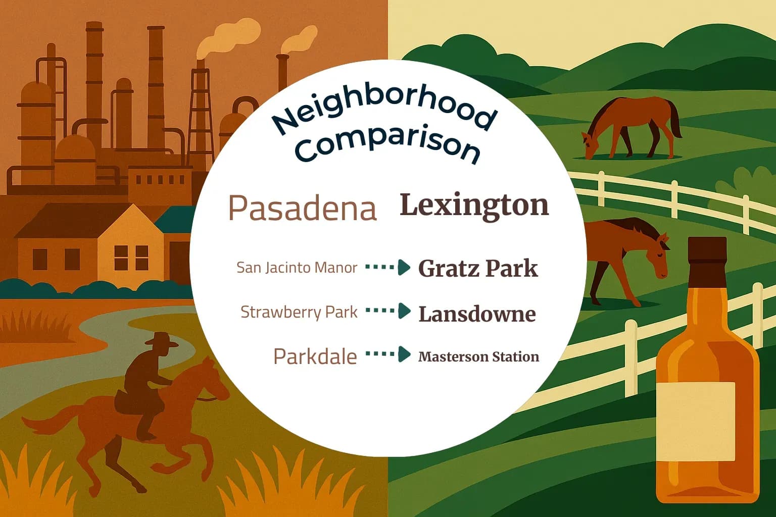 Pasadena vs Lexington Neighborhood Comparison