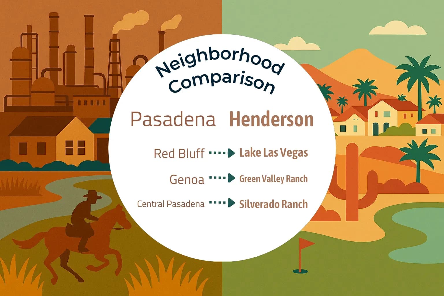 Pasadena vs Henderson Neighborhood Comparison