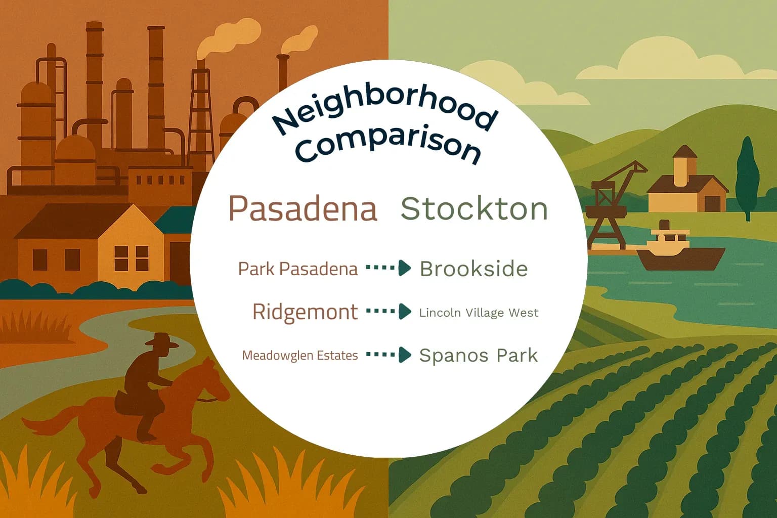 Pasadena vs Stockton Neighborhood Comparison