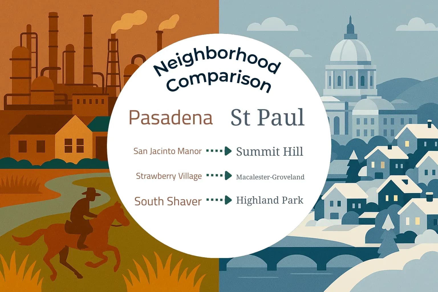 Pasadena vs St. Paul Neighborhood Comparison