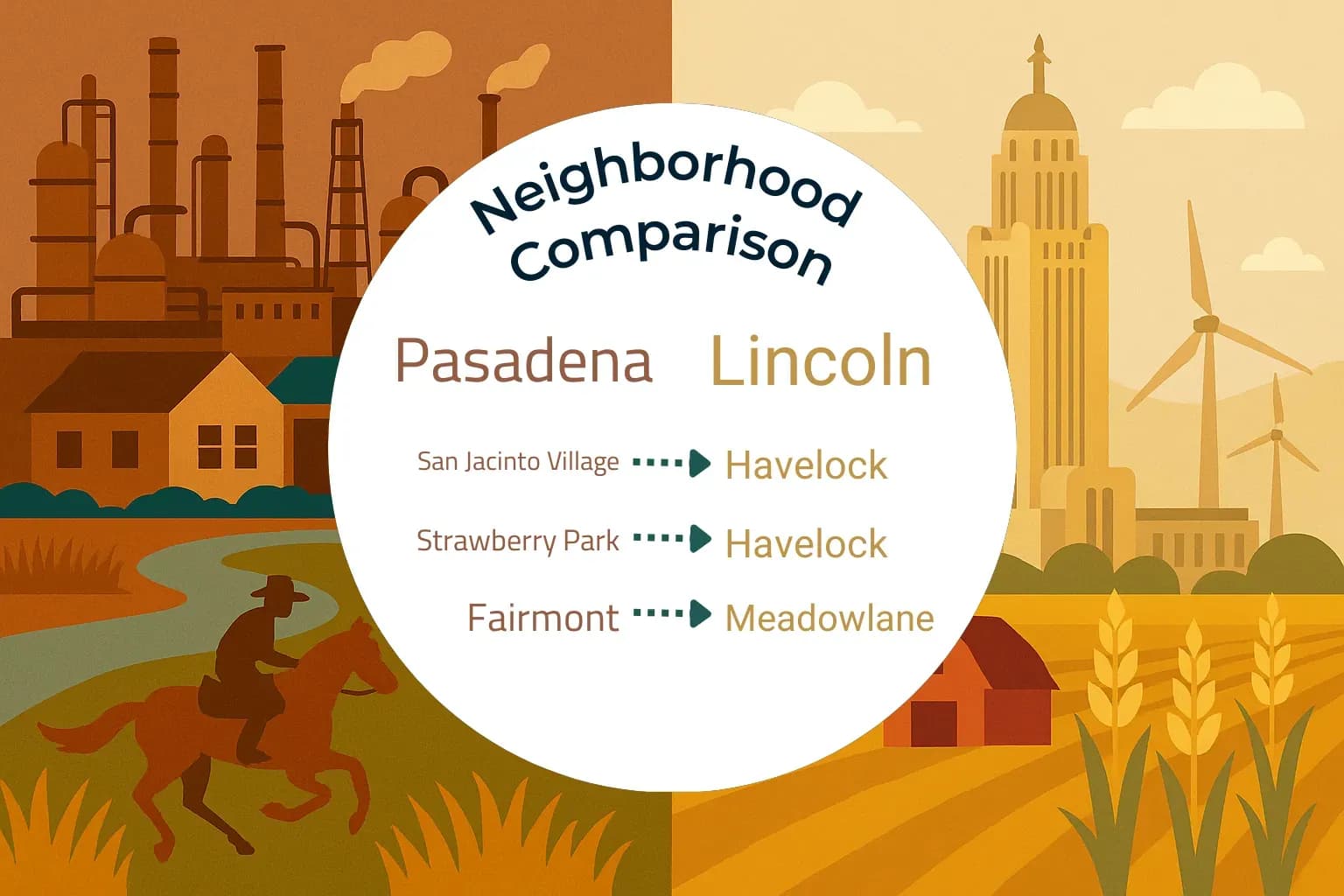 Pasadena vs Lincoln Neighborhood Comparison