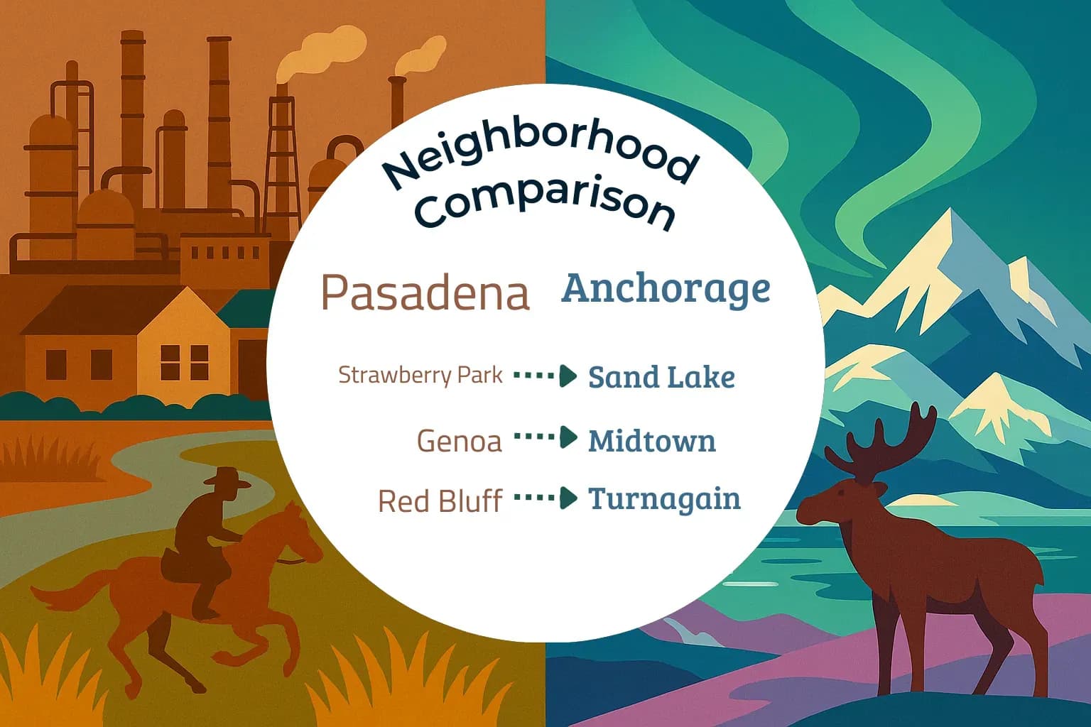 Pasadena vs Anchorage Neighborhood Comparison