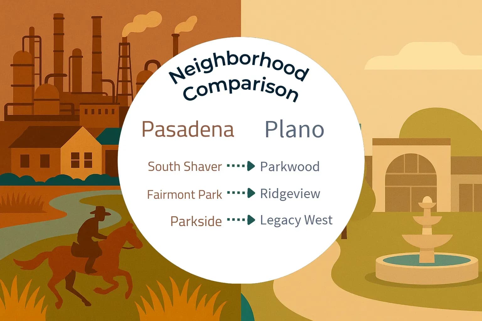 Pasadena vs Plano Neighborhood Comparison