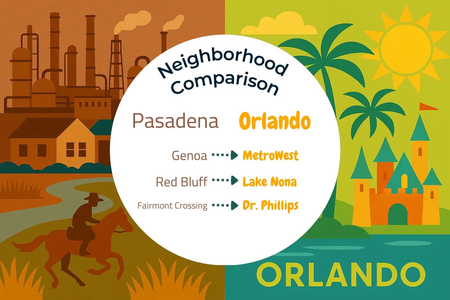 Pasadena vs Orlando Neighborhood Comparison