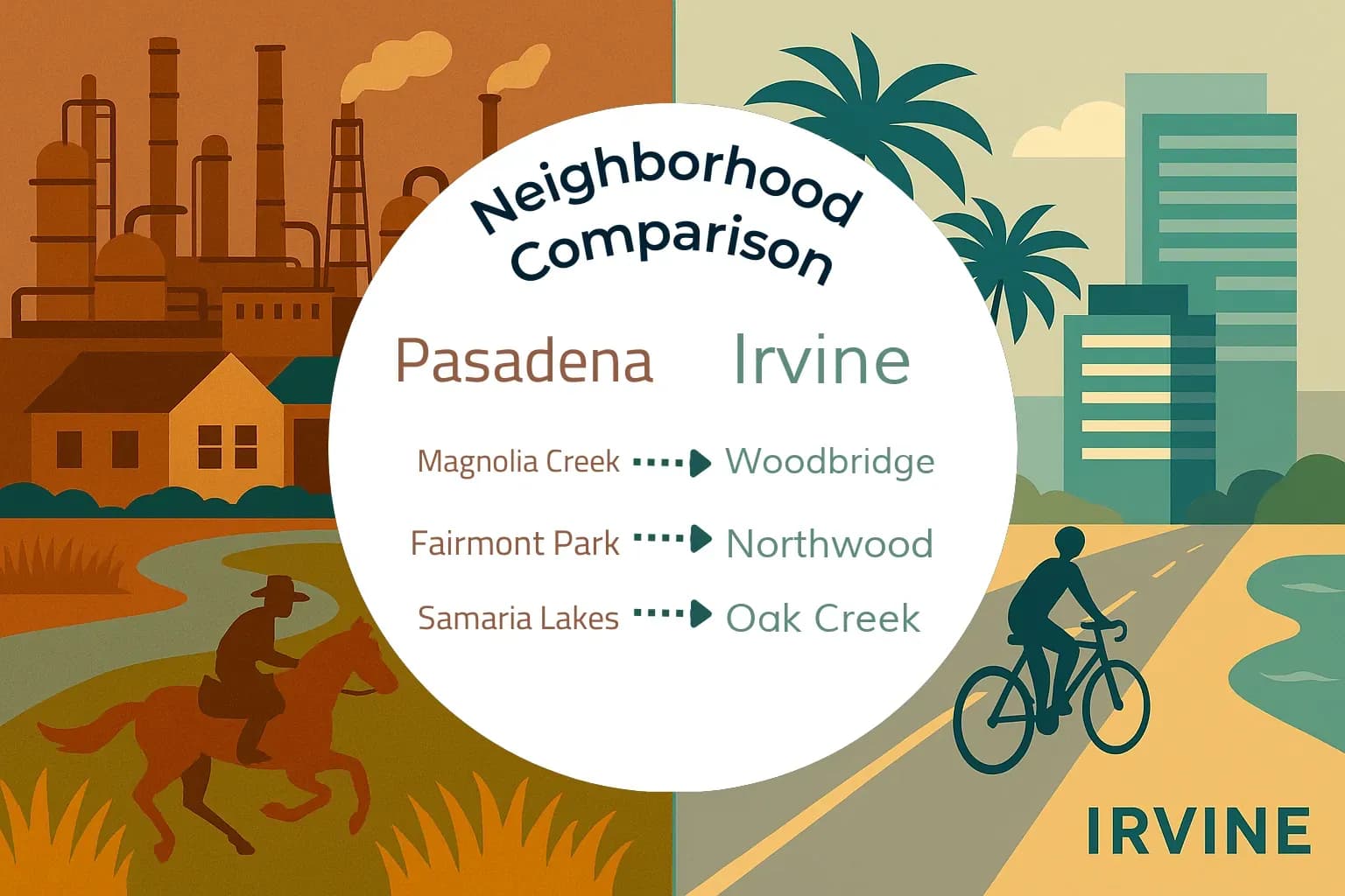 Pasadena vs Irvine Neighborhood Comparison