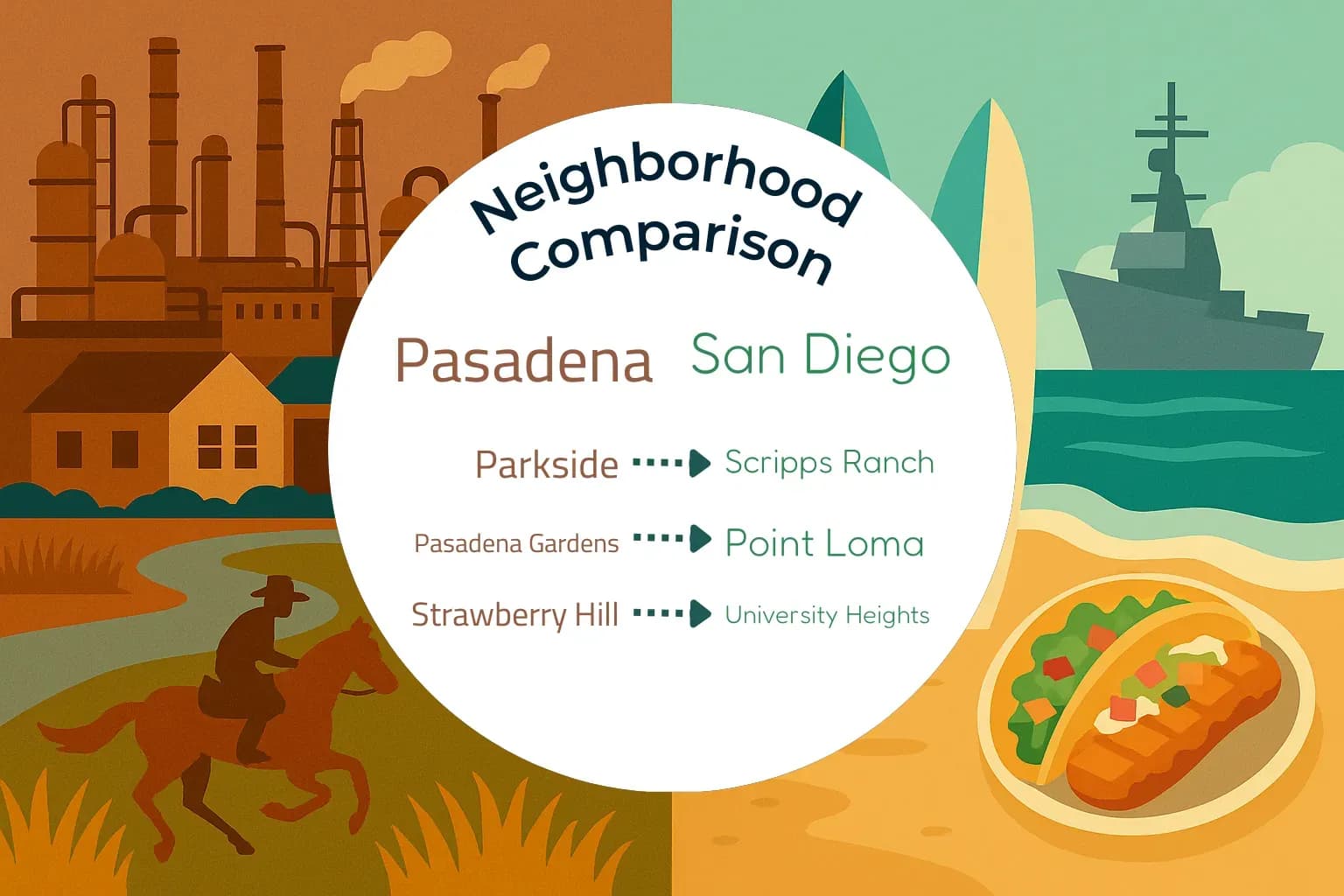 Pasadena vs San Diego Neighborhood Comparison