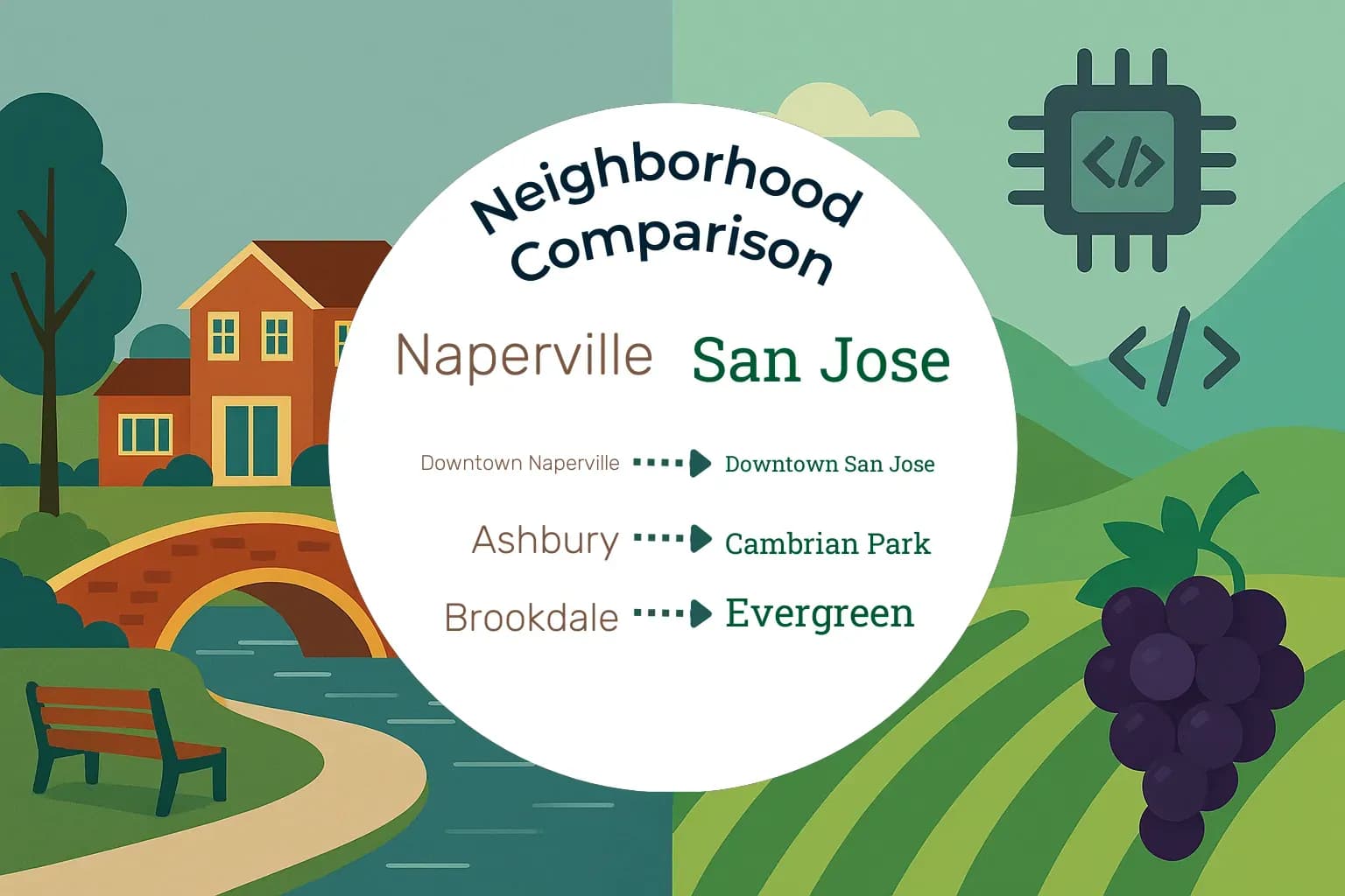 Naperville vs San Jose Neighborhood Comparison