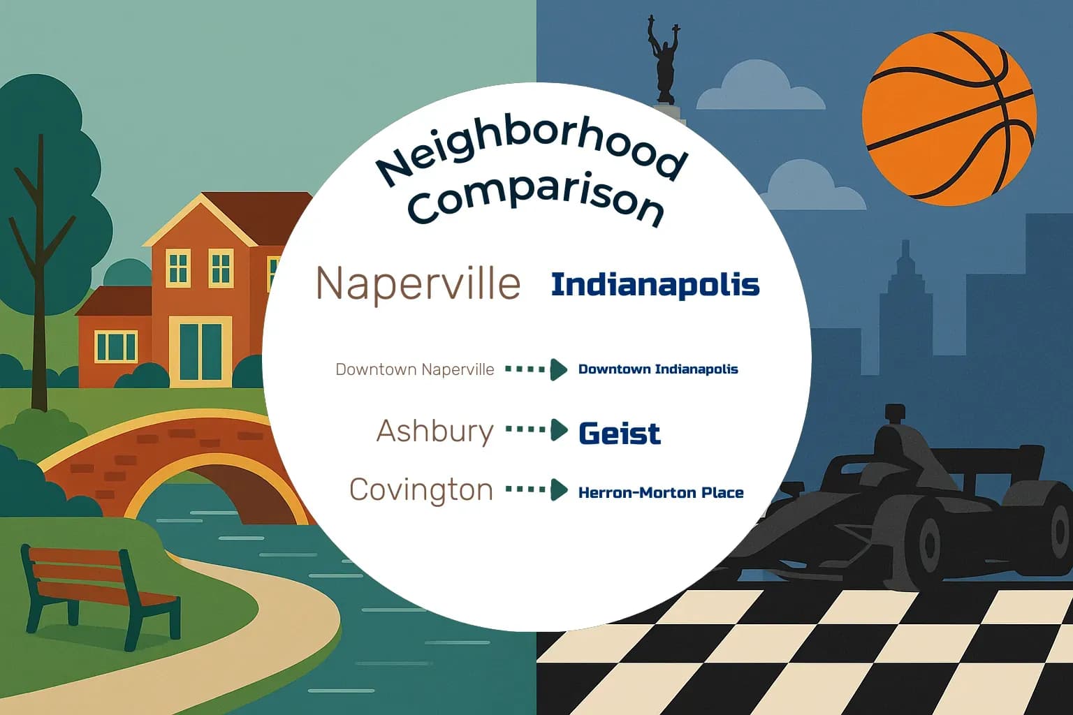 Naperville vs Indianapolis Neighborhood Comparison