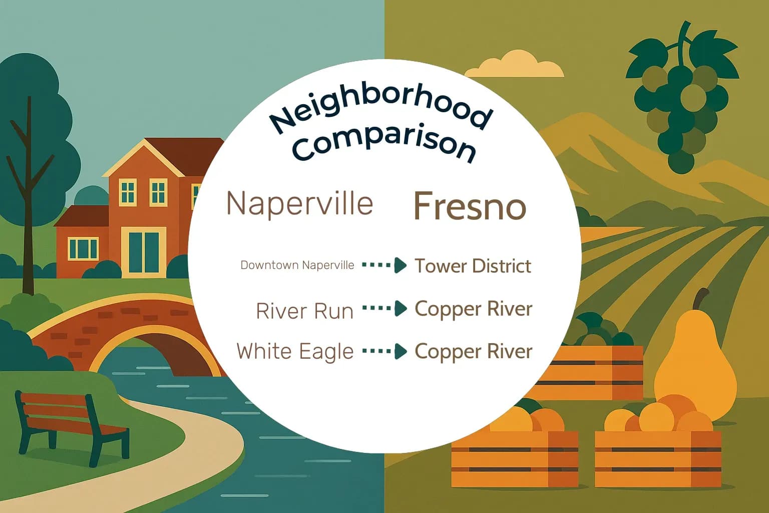 Naperville vs Fresno Neighborhood Comparison