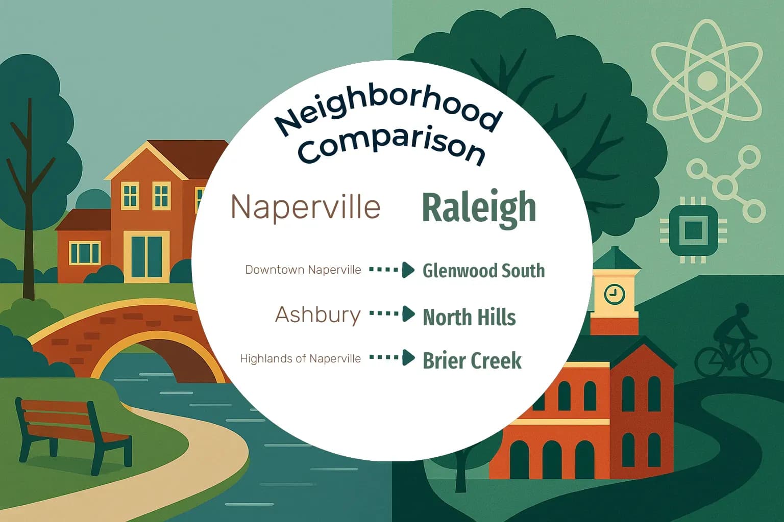 Naperville vs Raleigh Neighborhood Comparison