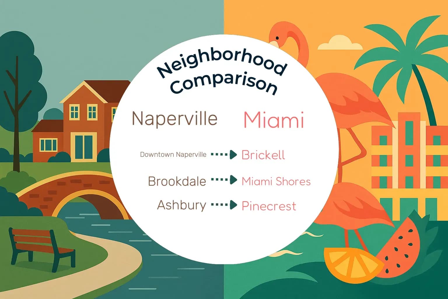 Naperville vs Miami Neighborhood Comparison