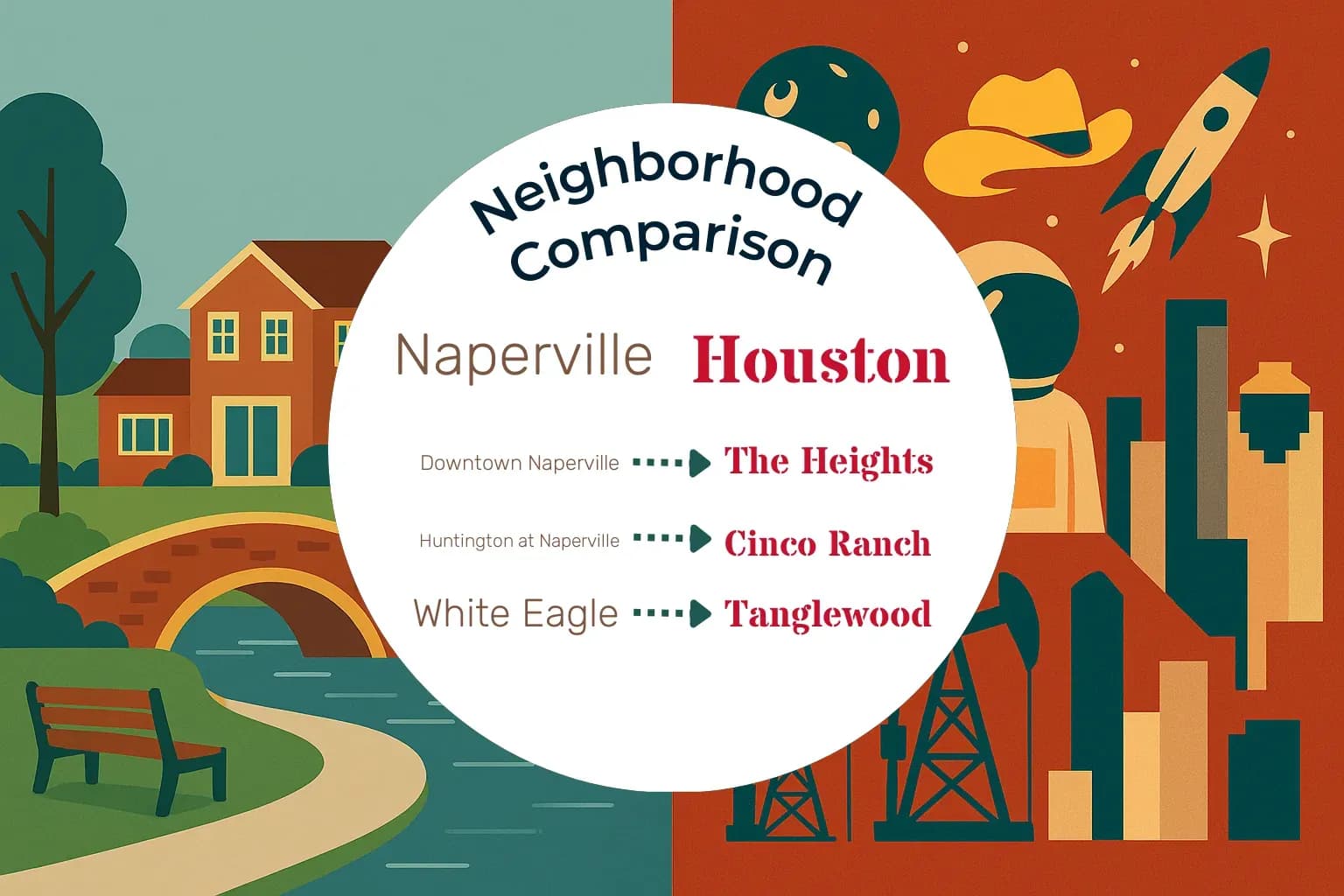 Naperville vs Houston Neighborhood Comparison