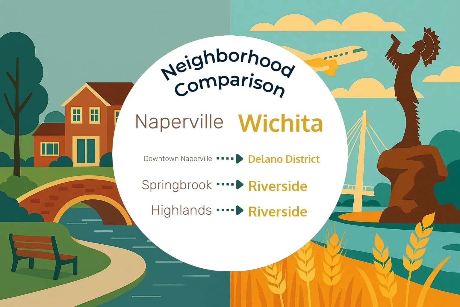 Naperville vs Wichita Neighborhood Comparison