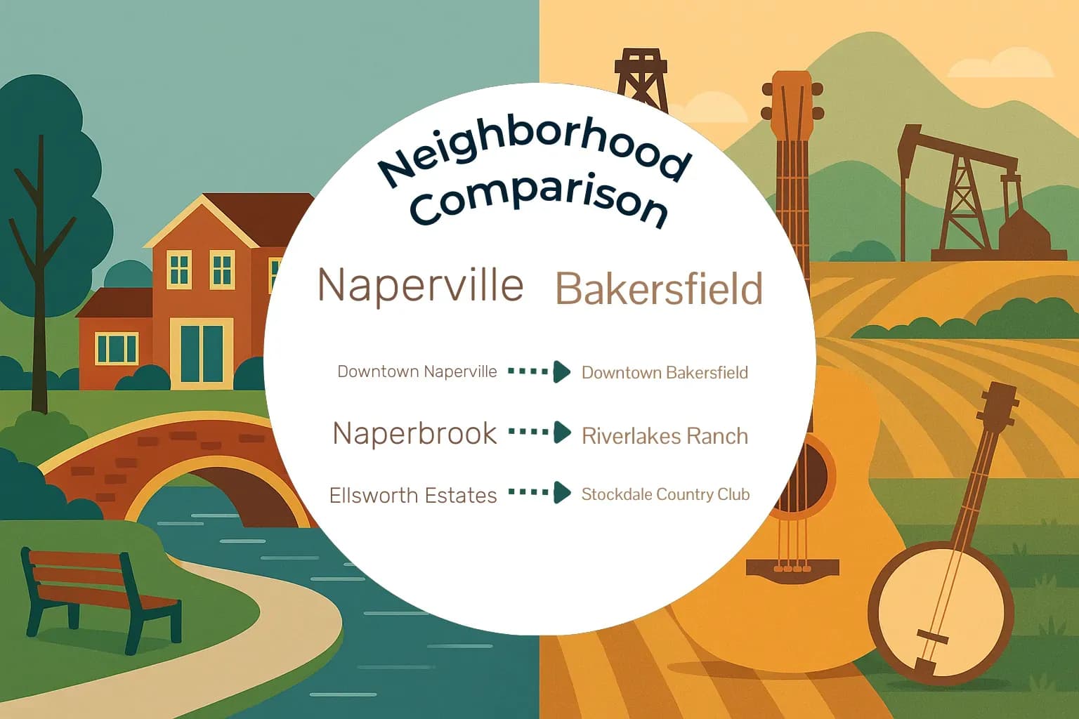 Naperville vs Bakersfield Neighborhood Comparison