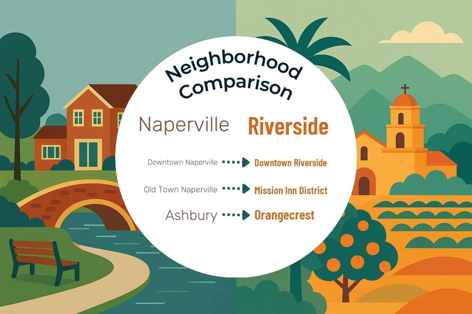Naperville vs Riverside Neighborhood Comparison