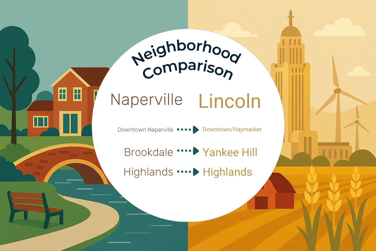 Naperville vs Lincoln Neighborhood Comparison