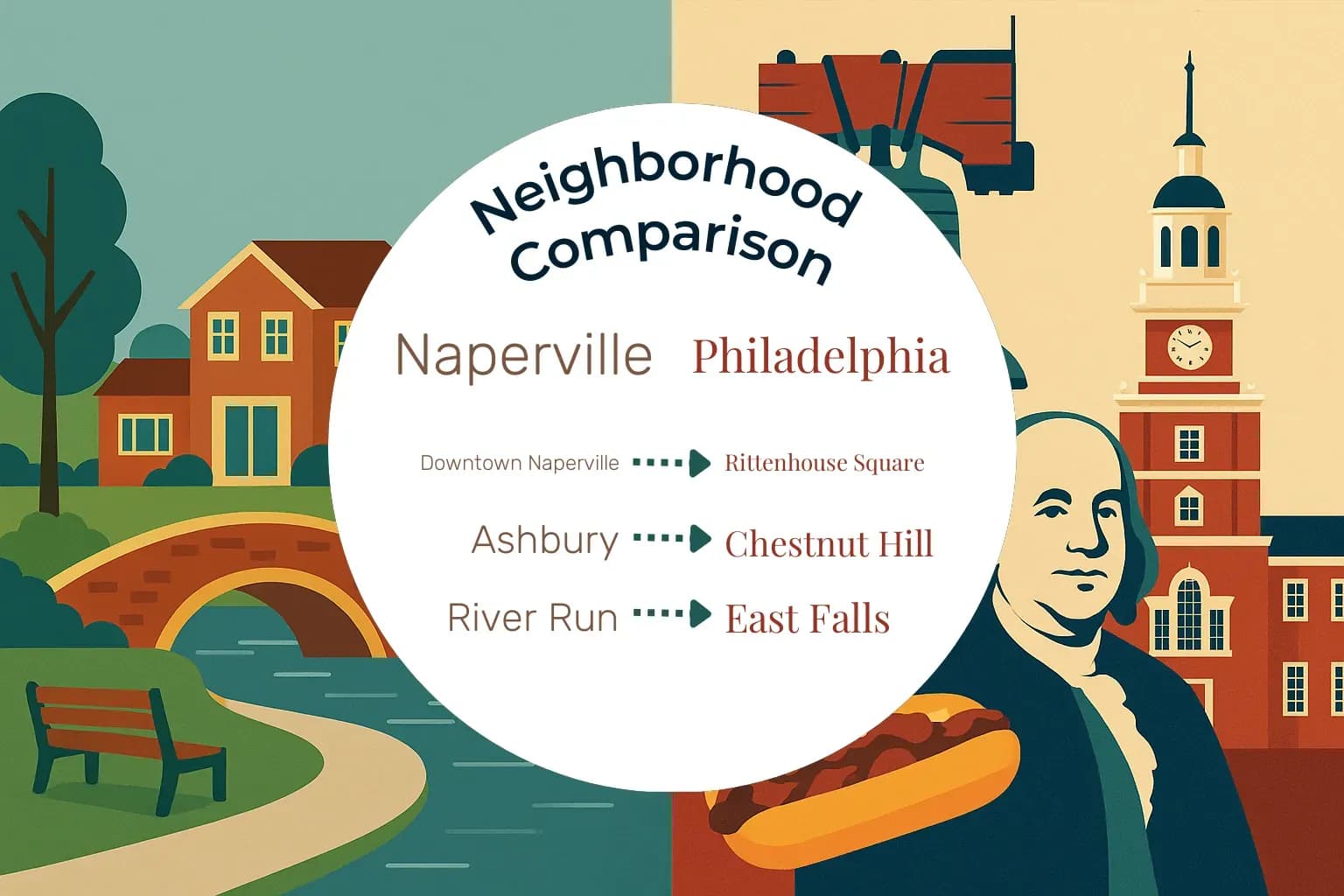 Naperville vs Philadelphia Neighborhood Comparison