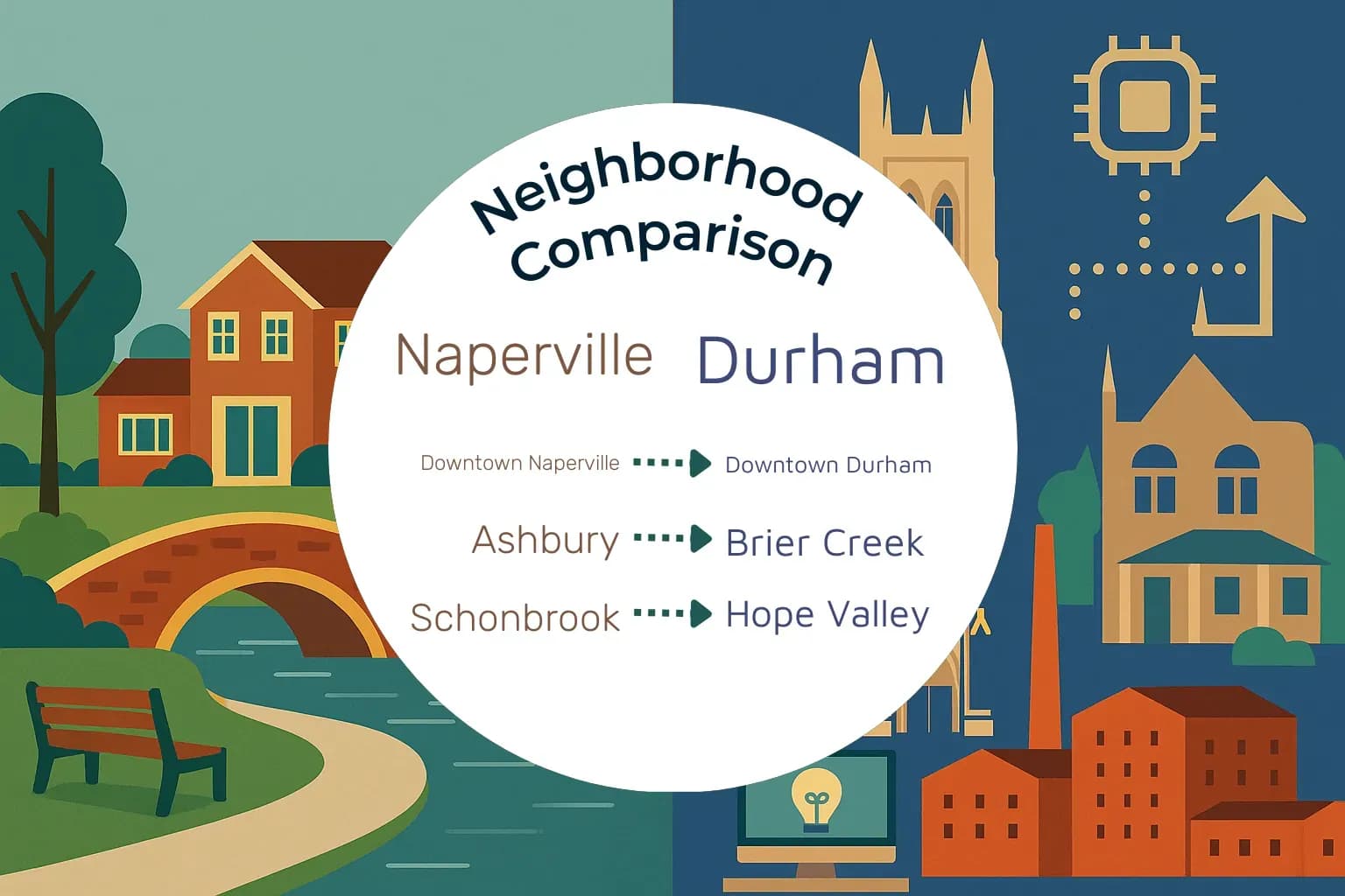 Naperville vs Durham Neighborhood Comparison