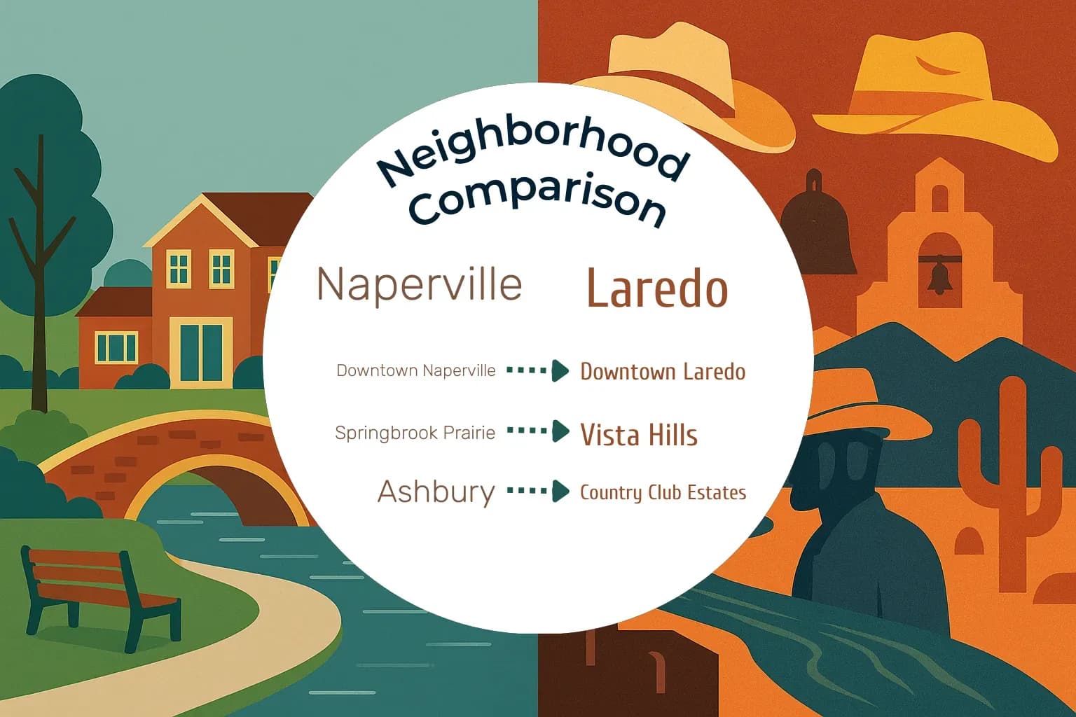 Naperville vs Laredo Neighborhood Comparison