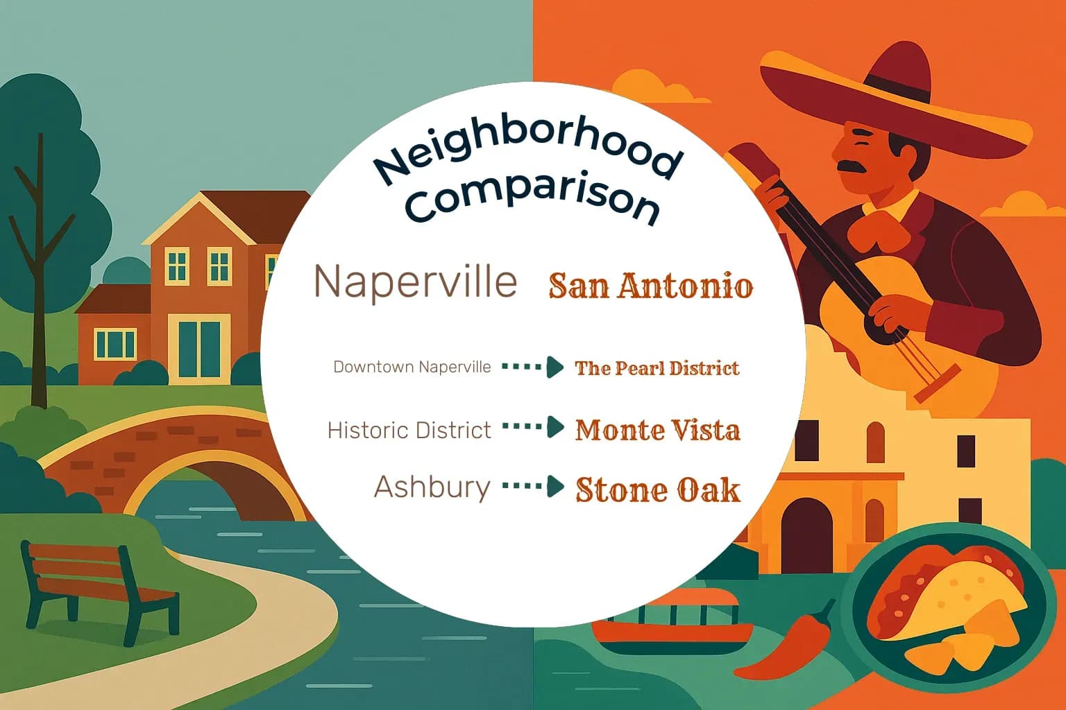 Naperville vs San Antonio Neighborhood Comparison