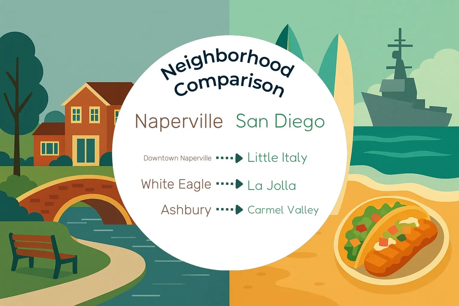 Naperville vs San Diego Neighborhood Comparison