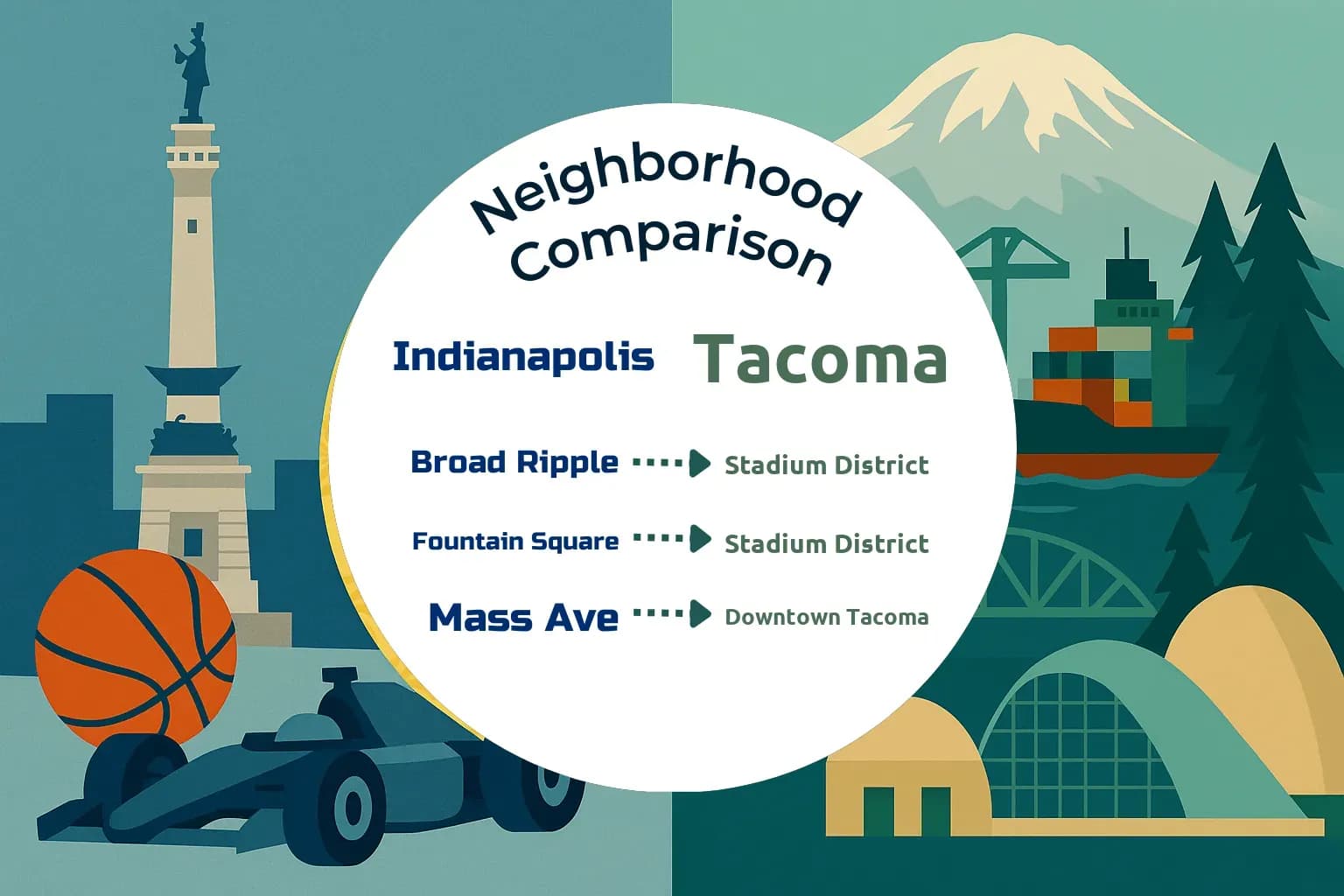 Indianapolis vs Tacoma Neighborhood Comparison