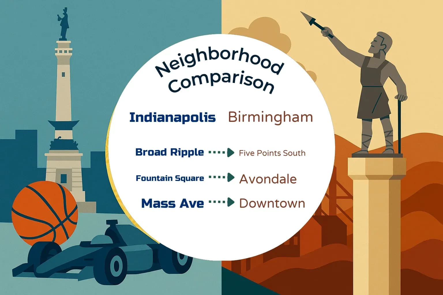 Indianapolis vs Birmingham Neighborhood Comparison