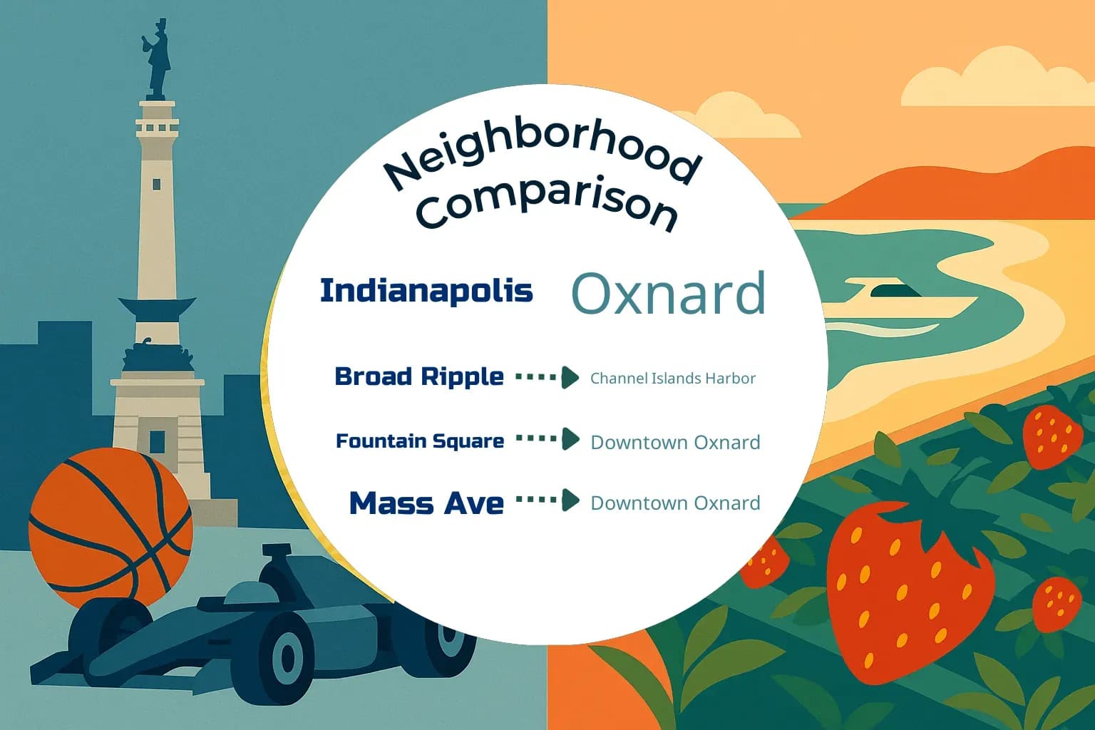 Indianapolis vs Oxnard Neighborhood Comparison