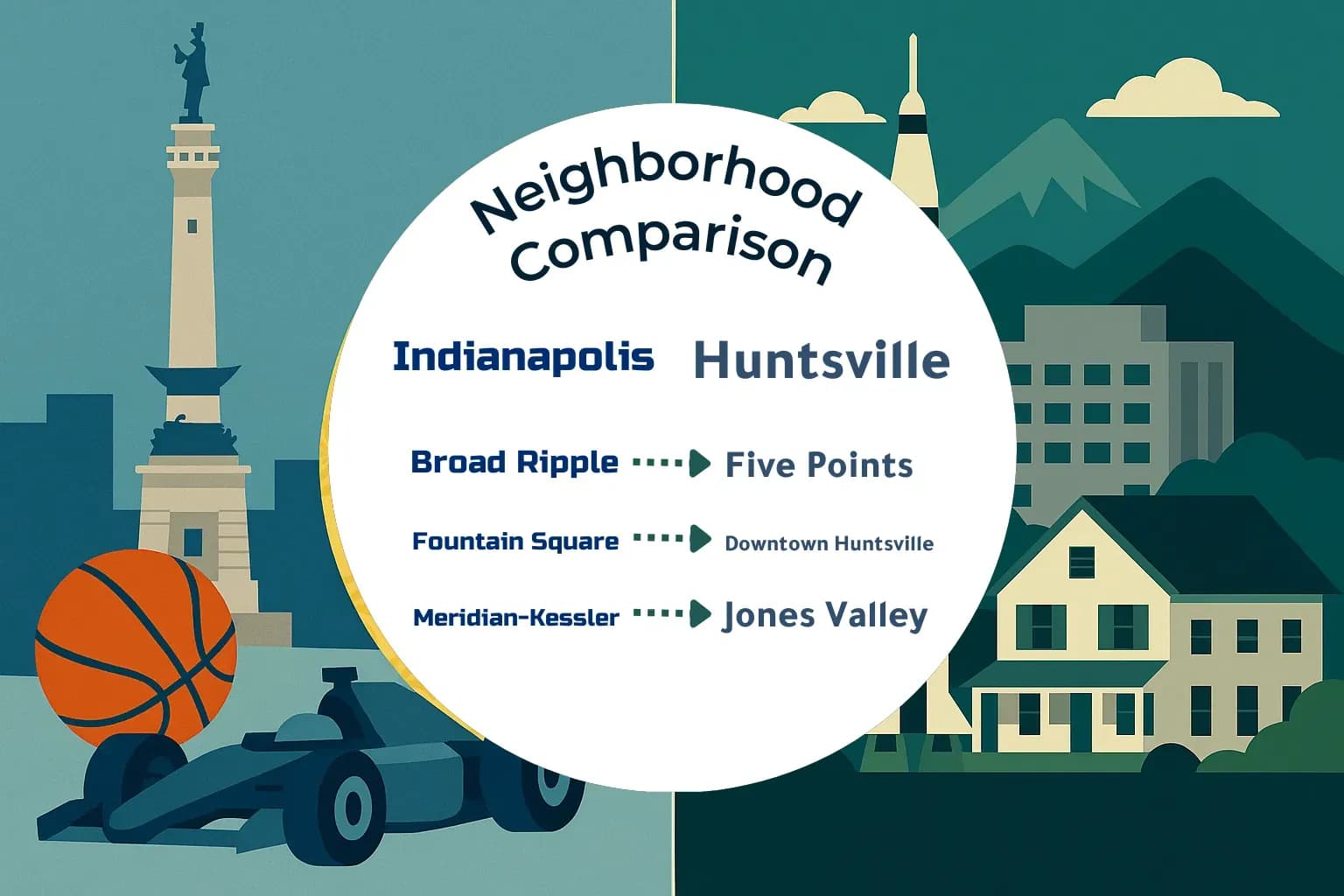 Indianapolis vs Huntsville Neighborhood Comparison