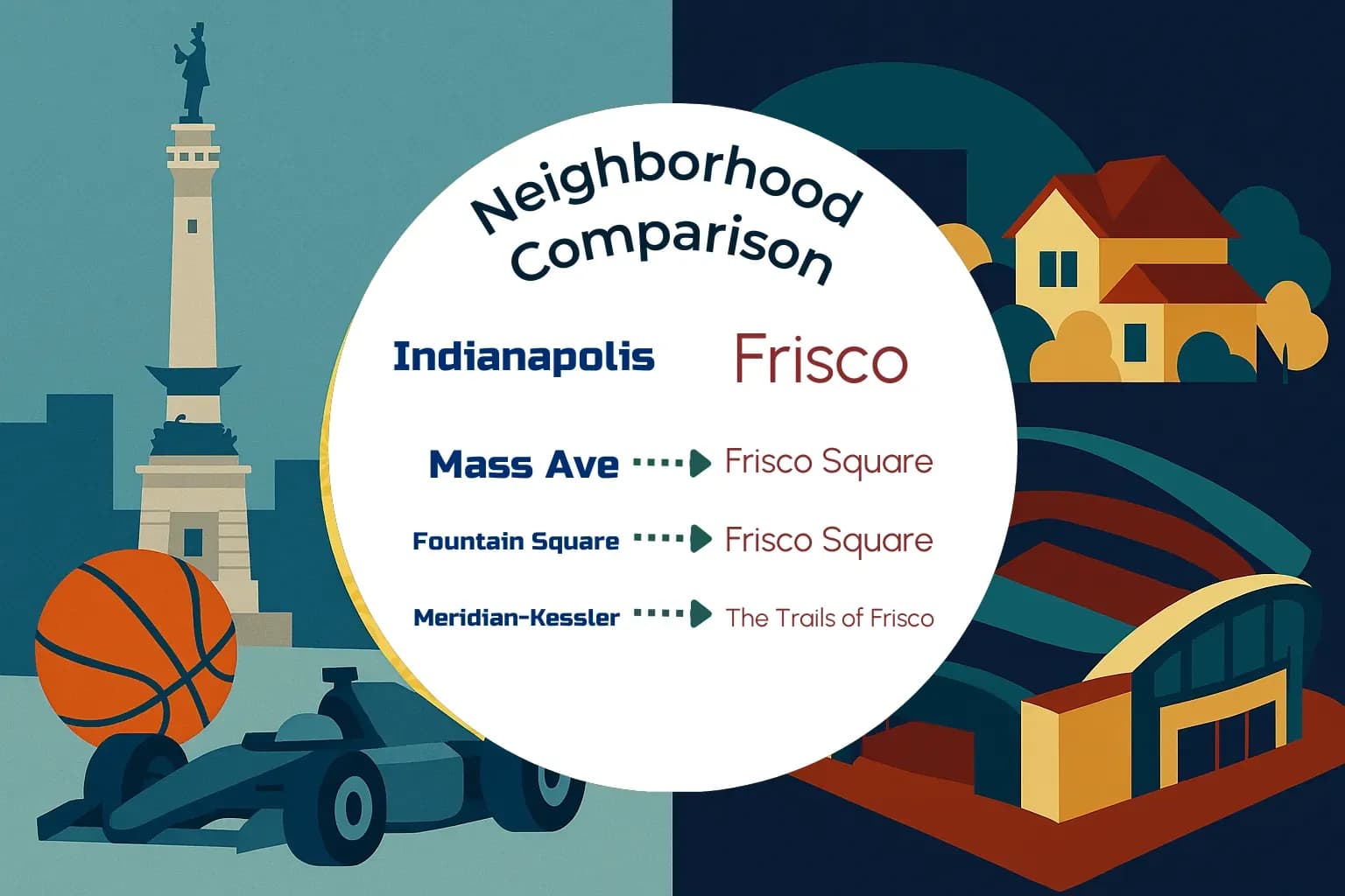 Indianapolis vs Frisco Neighborhood Comparison