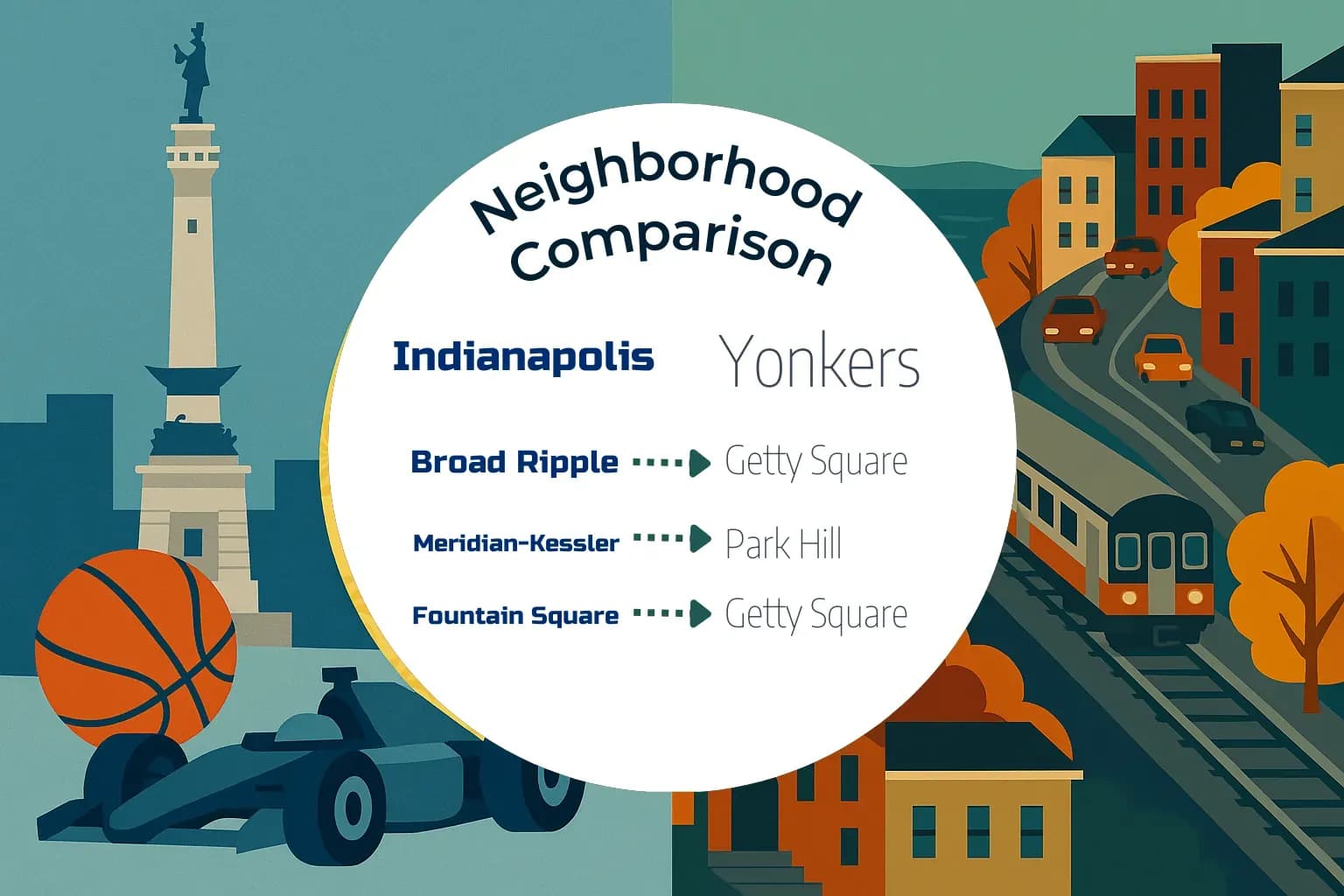 Indianapolis vs Yonkers Neighborhood Comparison