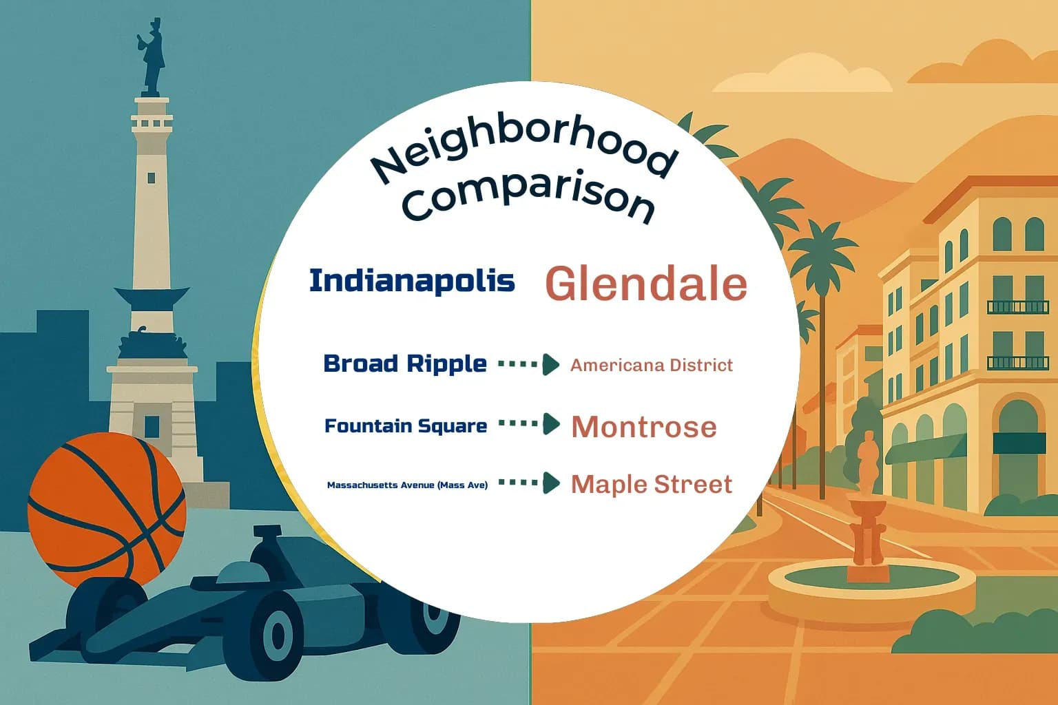 Indianapolis vs Glendale Neighborhood Comparison