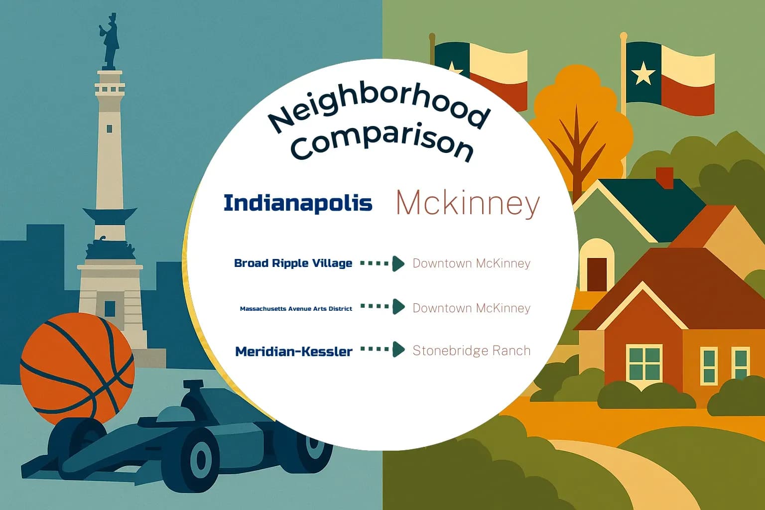 Indianapolis vs Mckinney Neighborhood Comparison